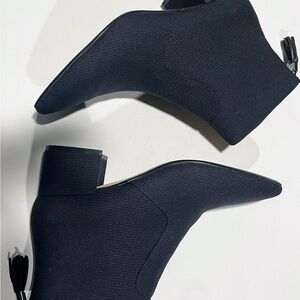 Karl Lagerfeld Textured Navy Blue Ankle Booties